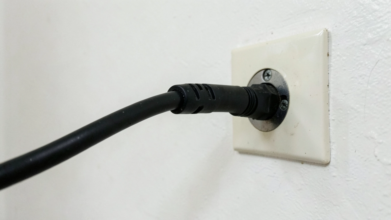 Podłączenie telewizora kablem koncentrycznym RF