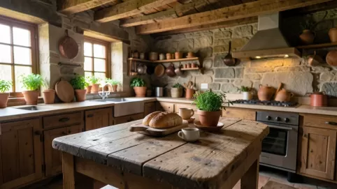 dom w stylu wiejskim wnętrze