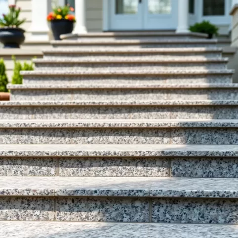 Granit płomieniowany na schody zewnętrzne cena
